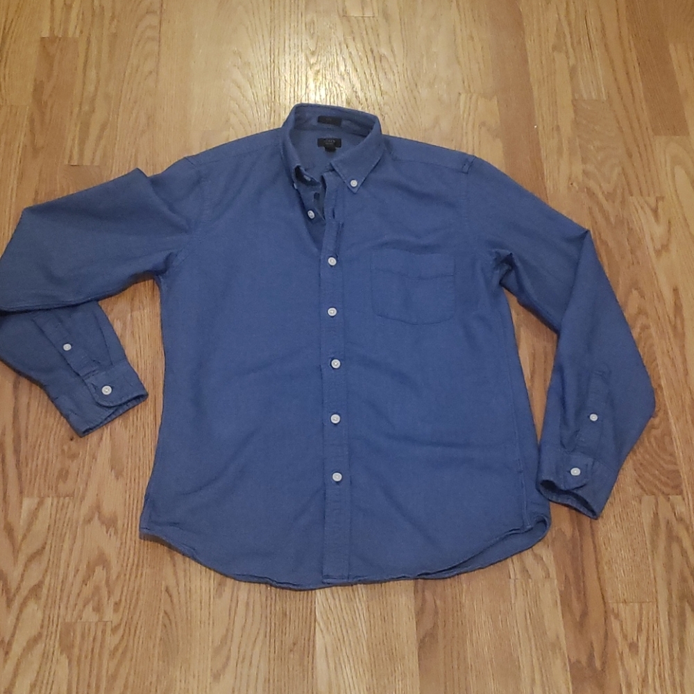 J Crew blue LS button down size M